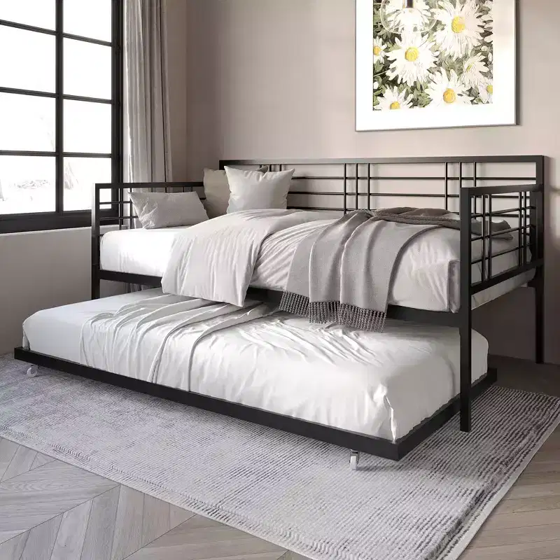 ChaletPosh Metal Daybed With Trundle