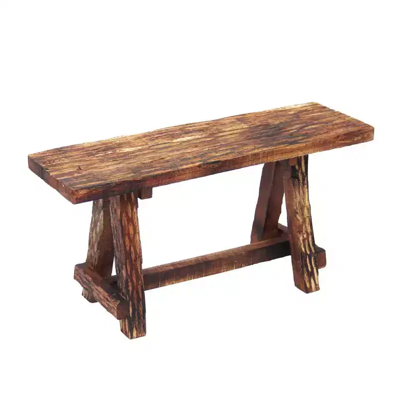 Royal Hampton Wooden Garden Patio Bench With Retro Etching