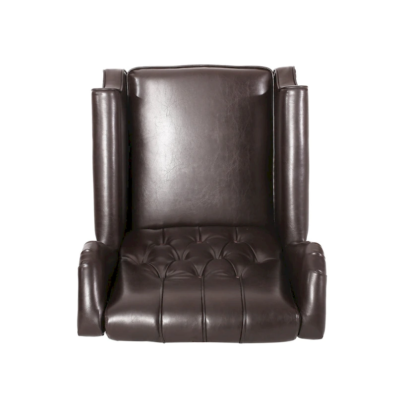 Walter Classic Tufted Bonded Leather Recliner Set (2-Piece) with Nailhead Trim by Christopher Knight Home