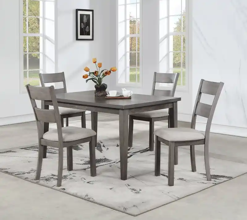 Dining Chair with Polyester Fabric, Ladder-Back