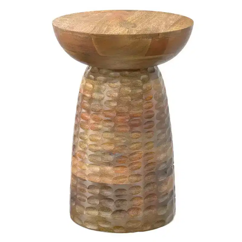 Willis Wooden Accent Table Natural - WyndenHall: Mid-Century Modern, Mango Wood, Scratch-Resistant