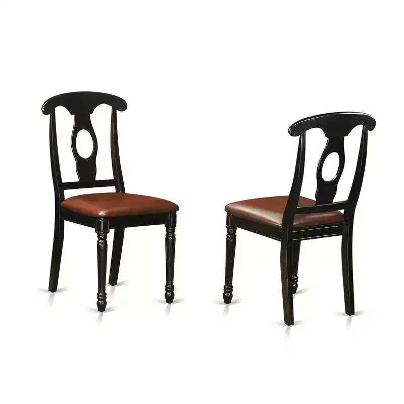 HomeStock Chair Black Antique Style Dining Chair Set Of 2