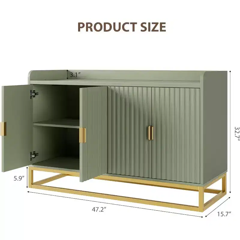 Buffet Cabinet with Storage Sideboard 4 Doors 47.2