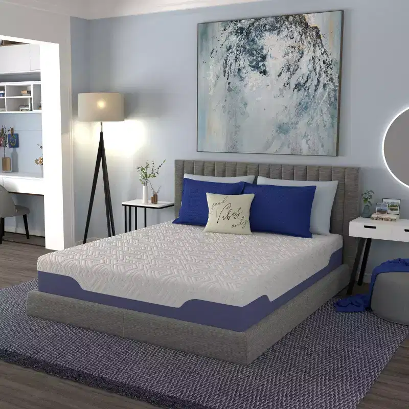 Cooling Hybrid Mattress with Innerspring & Eco-Friendly Memory Foam, Pressure-Relief for Home & Hotel