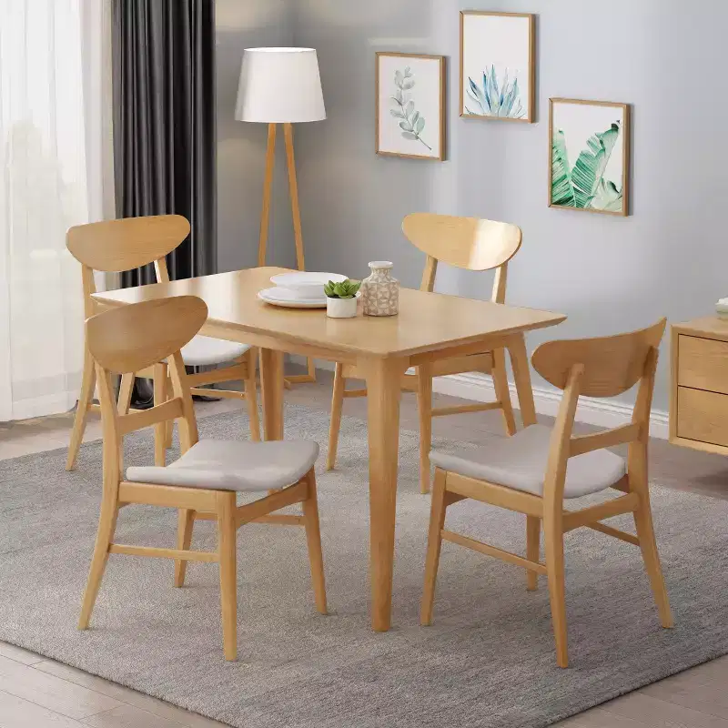 Christopher Knight Home Isador Mid Century Modern Upholstered Rubberwood Dining Chairs (Set of 4)