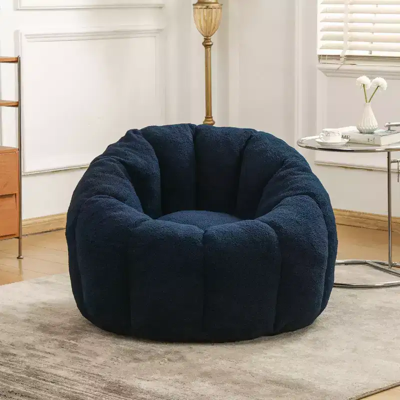 Bean Bag Chair, Bean Bag Sofa Chair with Armrests Stuffed High-Density Foam, Lazy Sofa Comfy Chairs BeanBag Chair for Adults in Living Room
