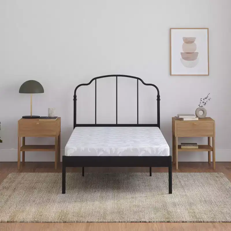 5-Inch Firm Polyester Filled Twin Mattress with Jacquard Cover