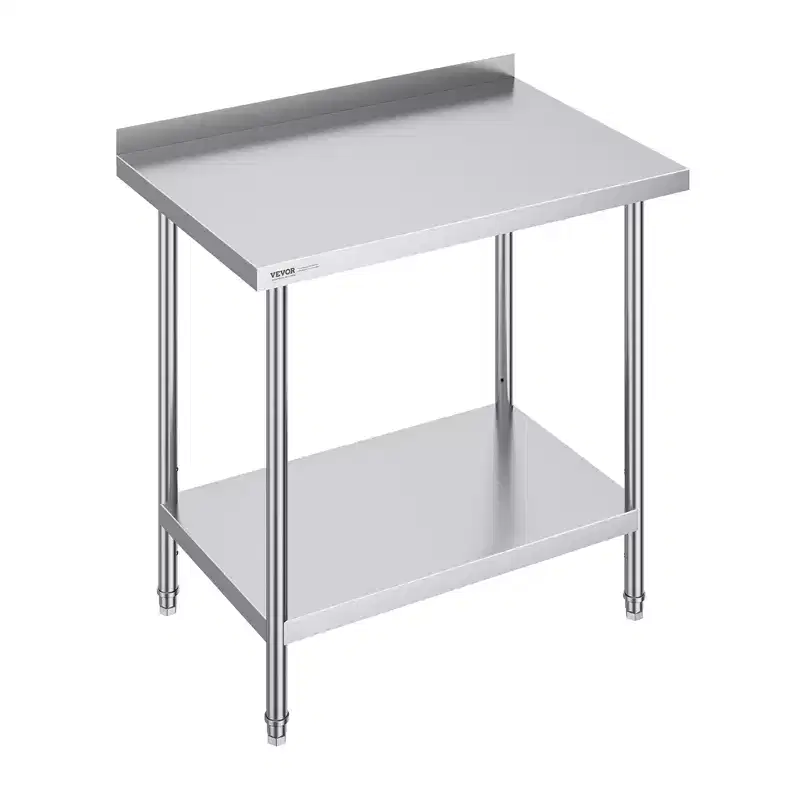 VEVOR 24 x 36 x 36 Inch Stainless Steel Work Table, Commercial Food Prep Worktable Heavy Duty Prep Worktable, Metal Work Table