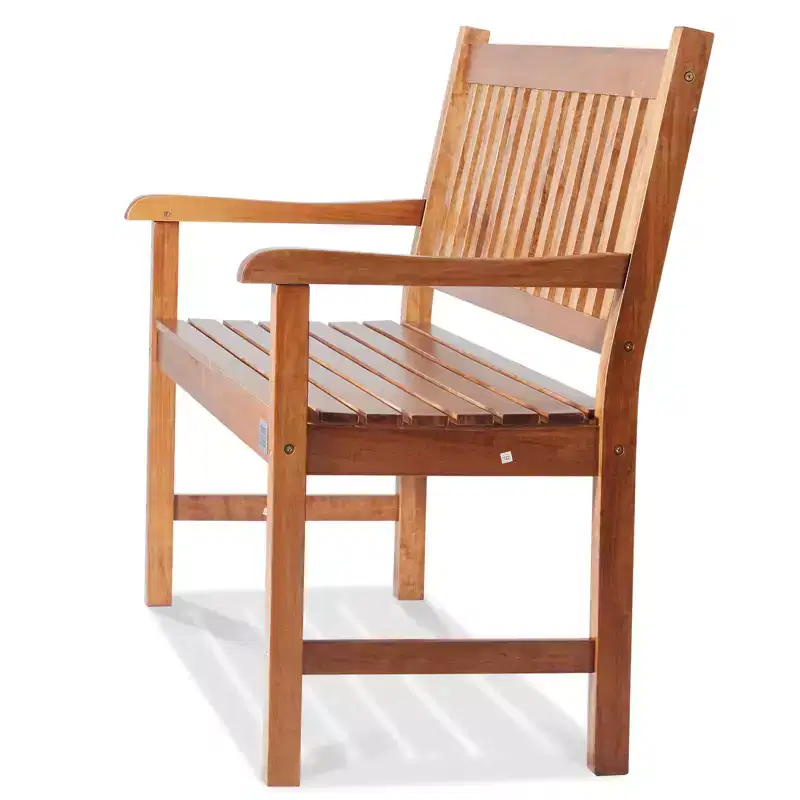 VEVOR Outdoor Bench, 50 inches Wood Garden Bench for Outdoors, Outdoor Garden Park Bench with Backrest and Armrests, 800 lbs Load Capacity Bench