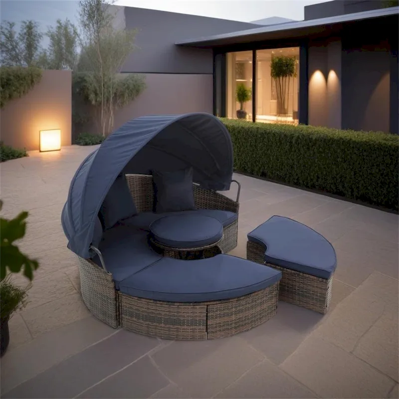 Outdoor Patio Canopy Bed Round Daybed