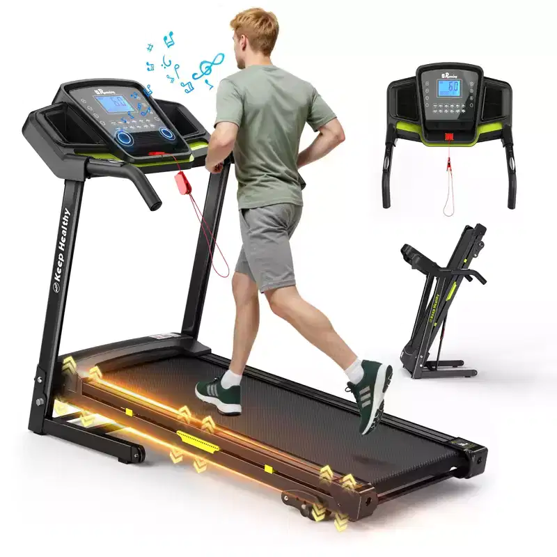 GDFStudio Velocity Folding Treadmill with LED Display and Manual Incline