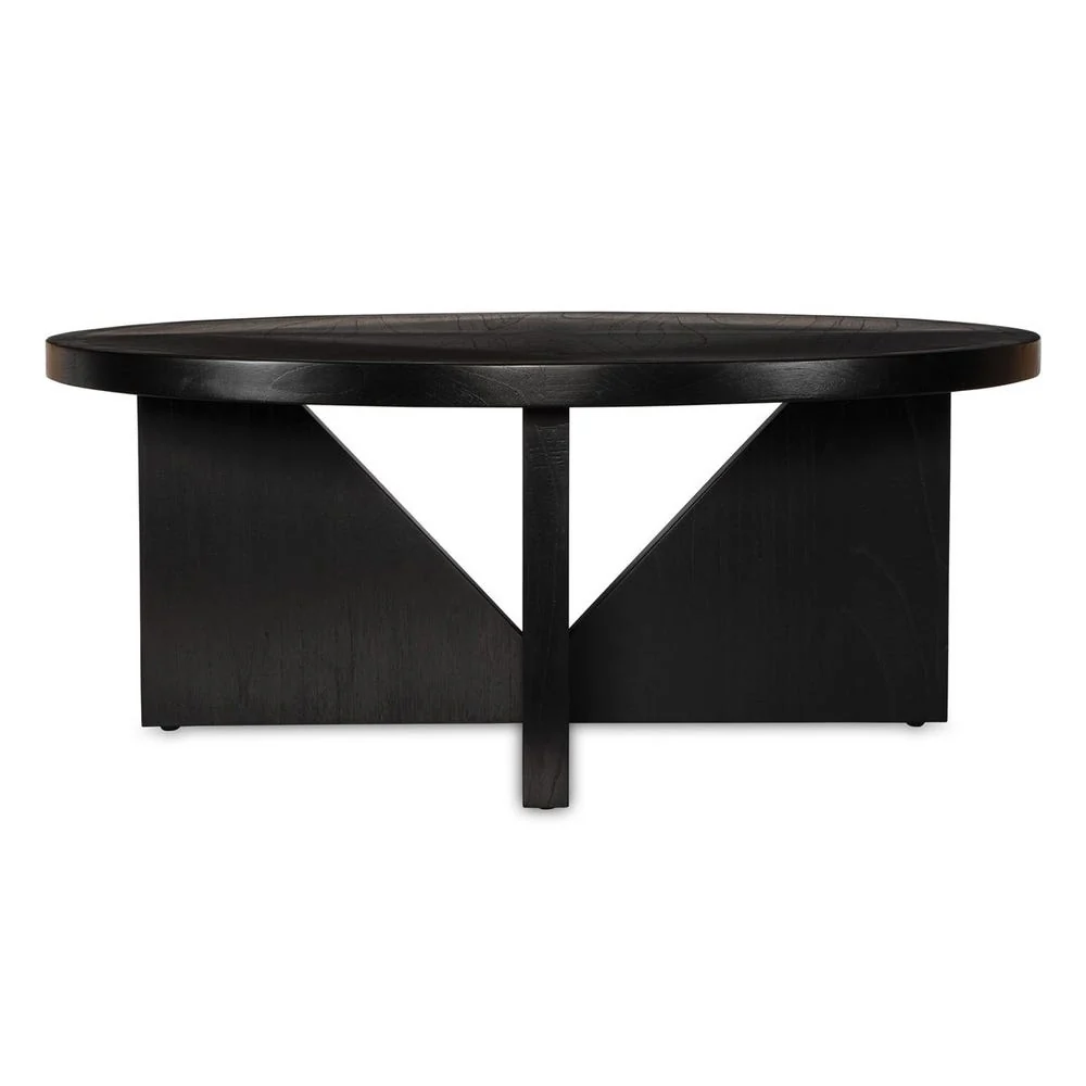 Angular Dark Espresso Mindi Veneer Modern Coffee Table
