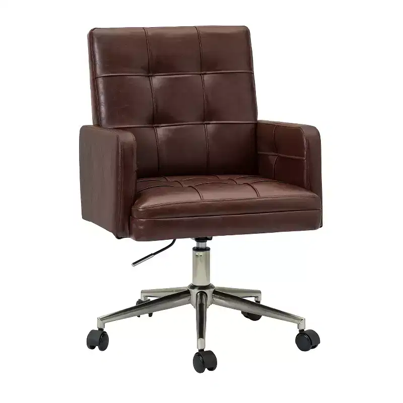 Josua Modern Button-tufted Task Chair with Mental legs Office Chair | KARAT HOME