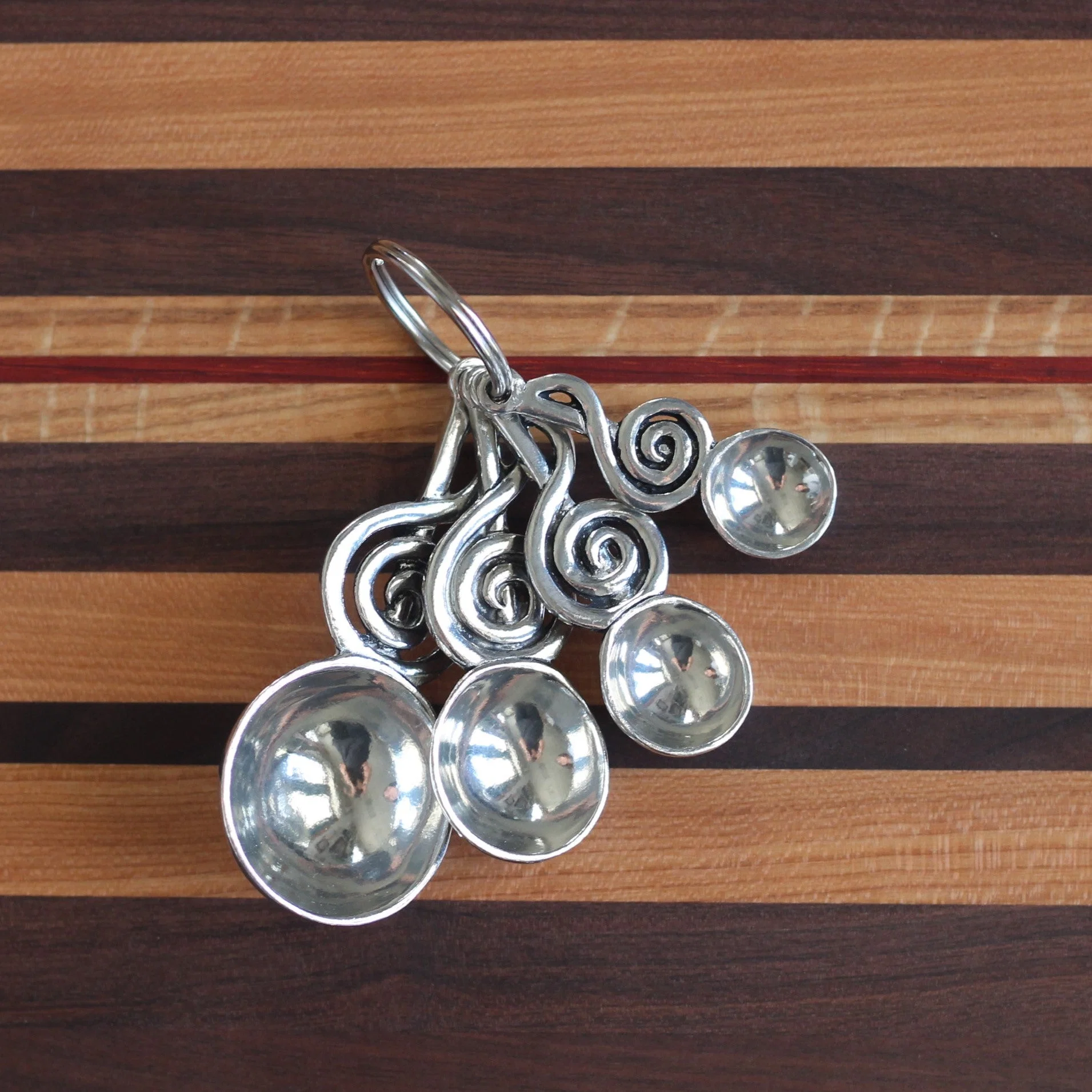 Handmade Pewter Treble Clef Measuring Spoons