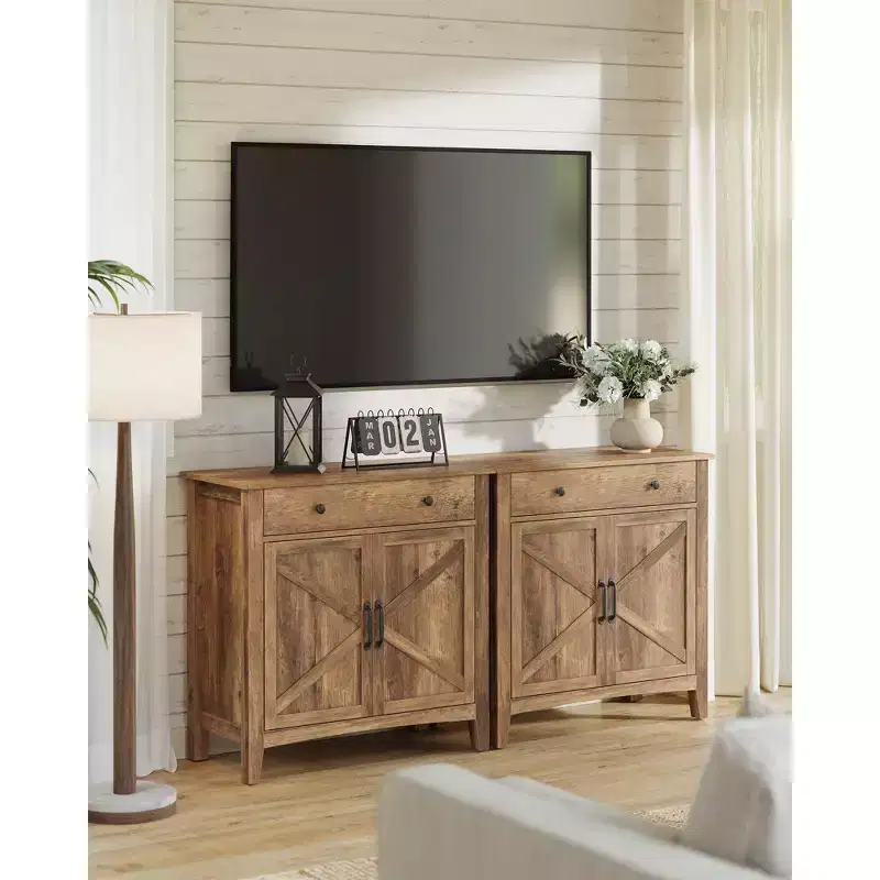 Buffet Cabinet, Sideboard Cabinet with Storage and Drawer, with Doors, Height Adjustable Shelf