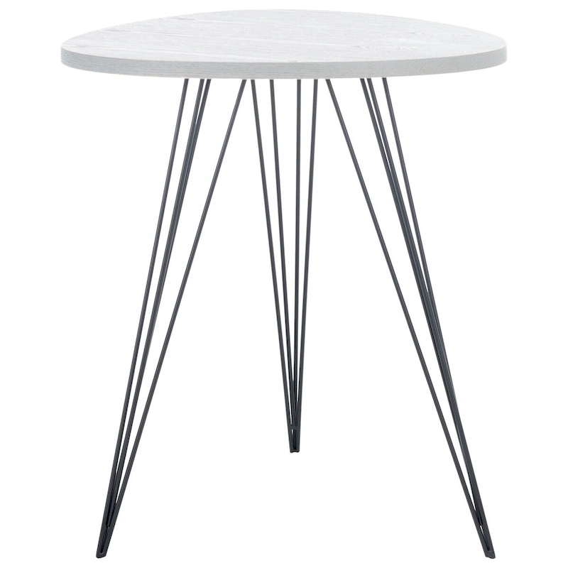 SAFAVIEH Luann White/ Black Lacquer Side Table - 19.6 x 19.6 x 23.6 - 20Wx20Dx24H