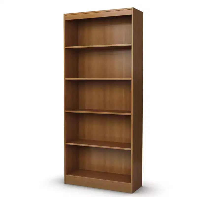 South Shore 68.75" Axess 5 Shelf Wide Decorative Bookshelf Morgan Cherry