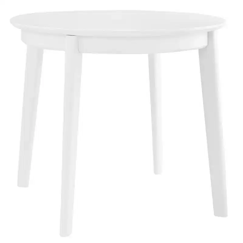 HomeRoots 36 White Wood Round Top Dining Table