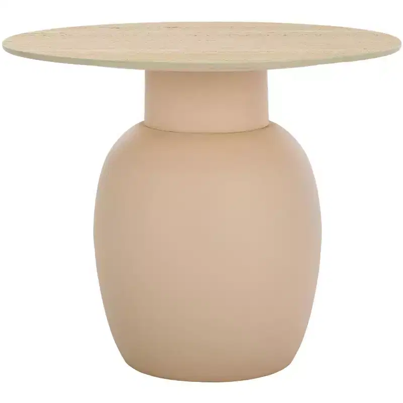 Kielh Ceramic Side Table - ACC2903A - Beige Ceramic/Beige - Safavieh
