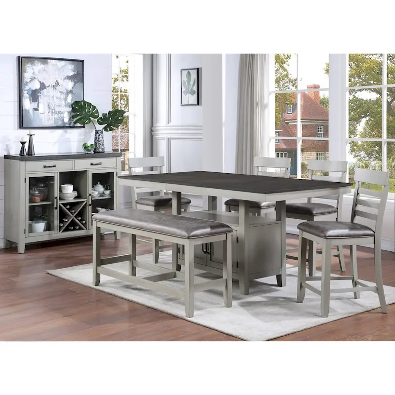 Steve Silver Hasbrook 80-Inch Counter Height Dining Table