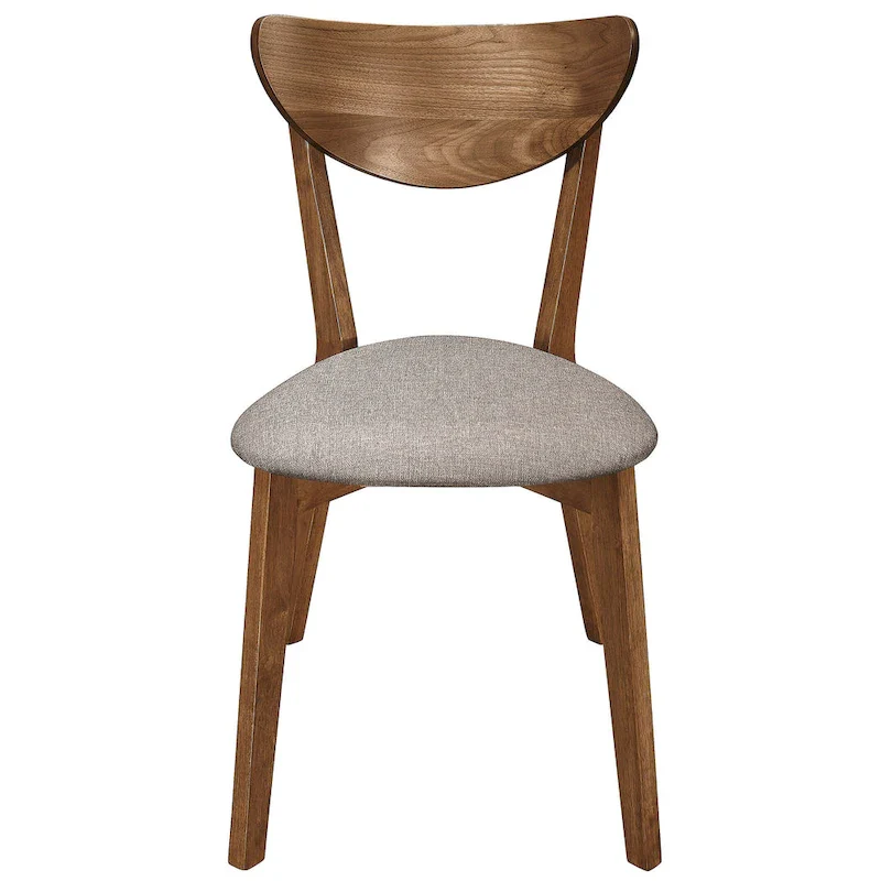 Retro Modern Style Natural Walnut Dining Chairs