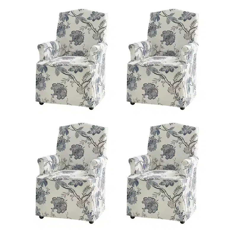 Arnold dining chair Set of 4 roll arms|ARTFUL LIVING DESIGN