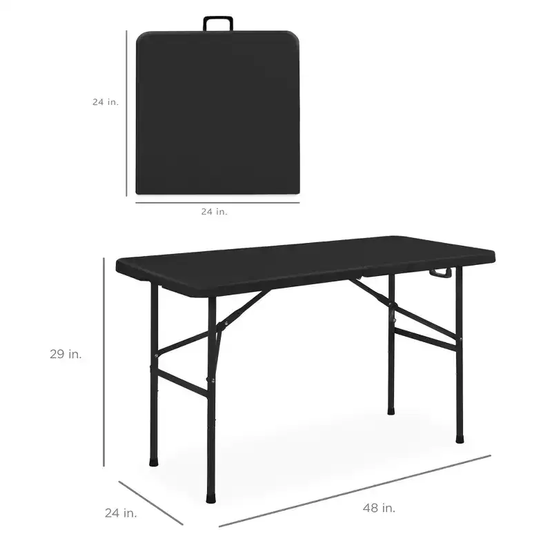 4ft Plastic Folding Table Indoor & Outdoor | 300lb Capacity, Portable