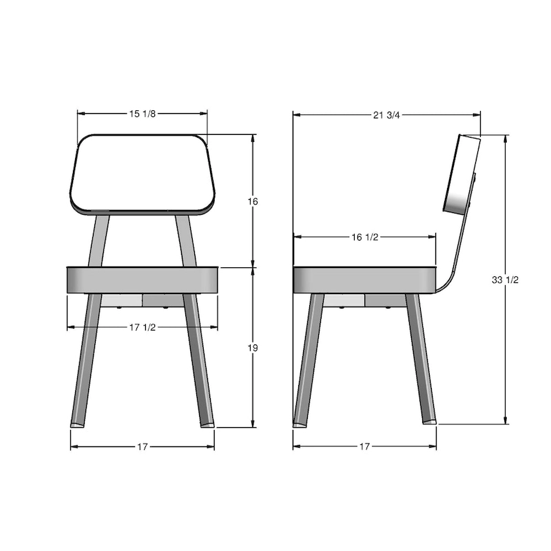 Amisco Clarkson Upholstered Dining Chair with Metal Legs