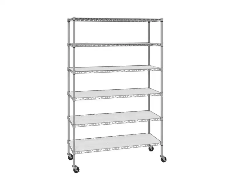 Seville Classics UltraDurable 6-Tier NSF 48 x 18 Steel Wire Shelving Storage System