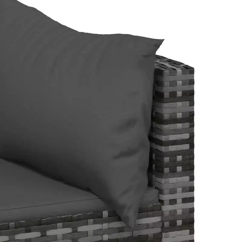 vidaXL Patio Furniture Set Modern Lounge Set with Cushions Poly Rattan