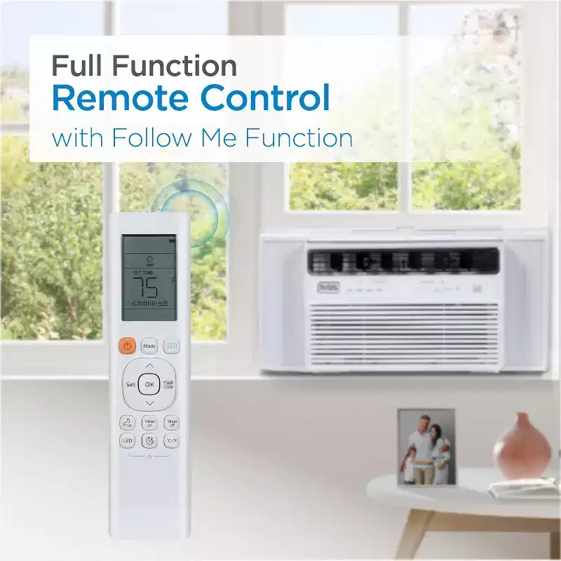 BLACK+DECKER 12,000 BTU Inverter Window Air Conditioner for Up To 550 Sq. Ft., ENERGY STAR Rated AC Unit, Full Function Remote Control, White