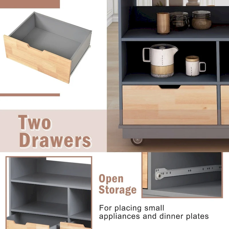 Two-sided Kitchen island Cart