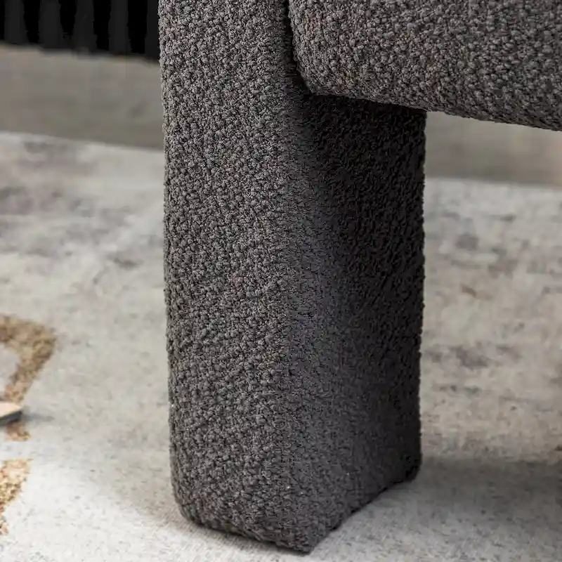 KINWELL 28 Wide Boucle Upholstered Square Armchair