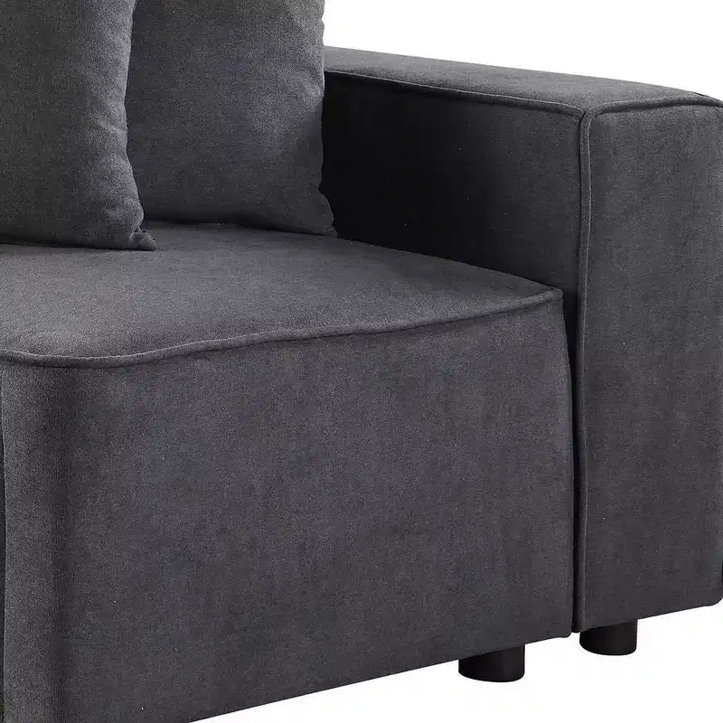 28" Silvester Gray Fabric -  Furniture: Upholstered Accent Chair, Wood Frame, No Assembly Required