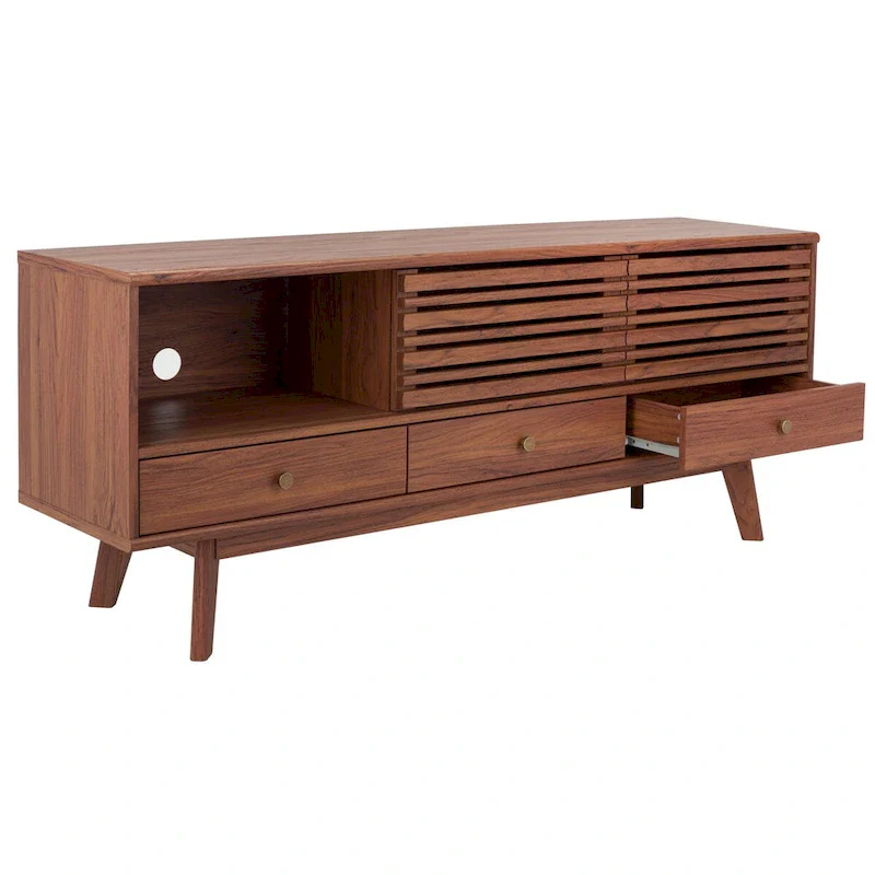SAFAVIEH Ciera 3-Drawer Entertainment TV Media Stand (65 Flatscreen TV) - 58.7 In. x 15.2 In. x 23.9 In. - 59Wx15Dx24H