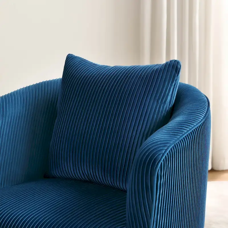 Art Leon Set of 2 Velvet Accent Side Chair with Back Cushion