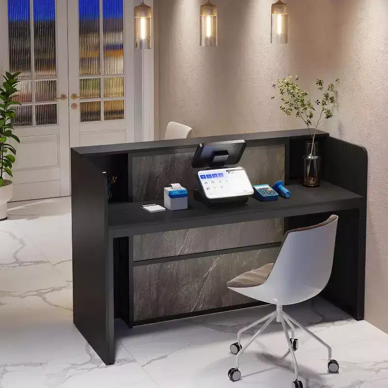 Lantine 63 Inches LED Lights Reception Desk