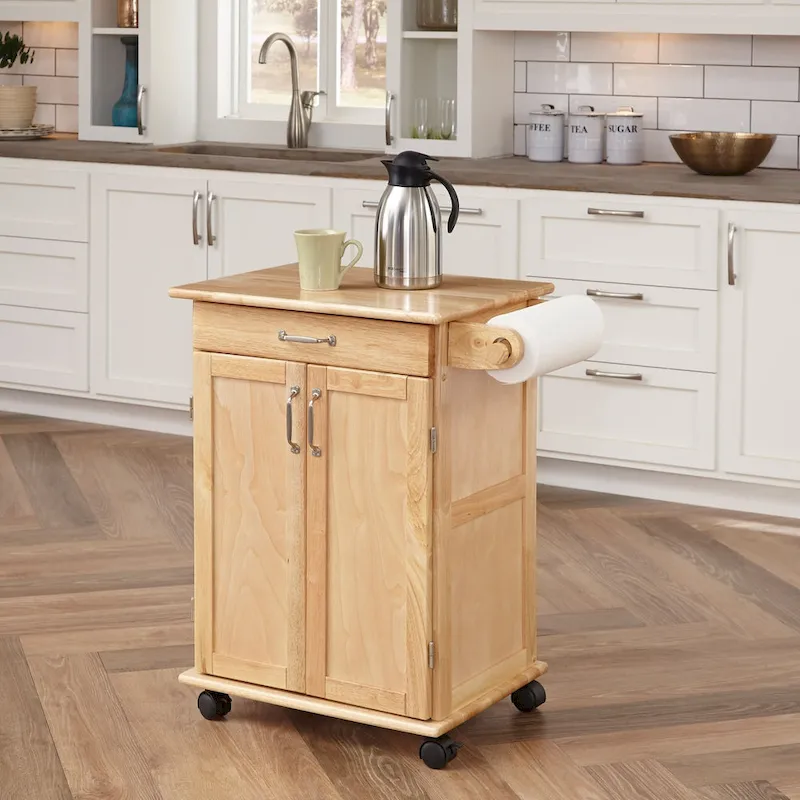 General Line Brown Kitchen Cart - 29' x 19' x 34'