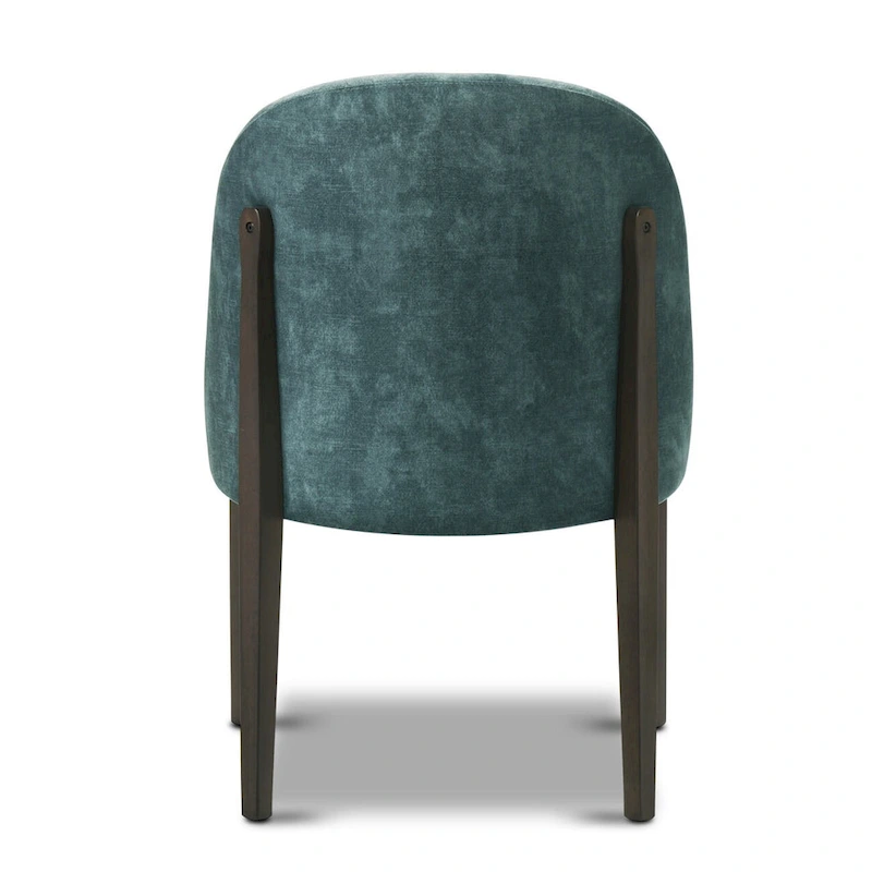 Poly & Bark Pietta Dining Chair (Set of 2) - Durable Fabric with Solid Wood Legs