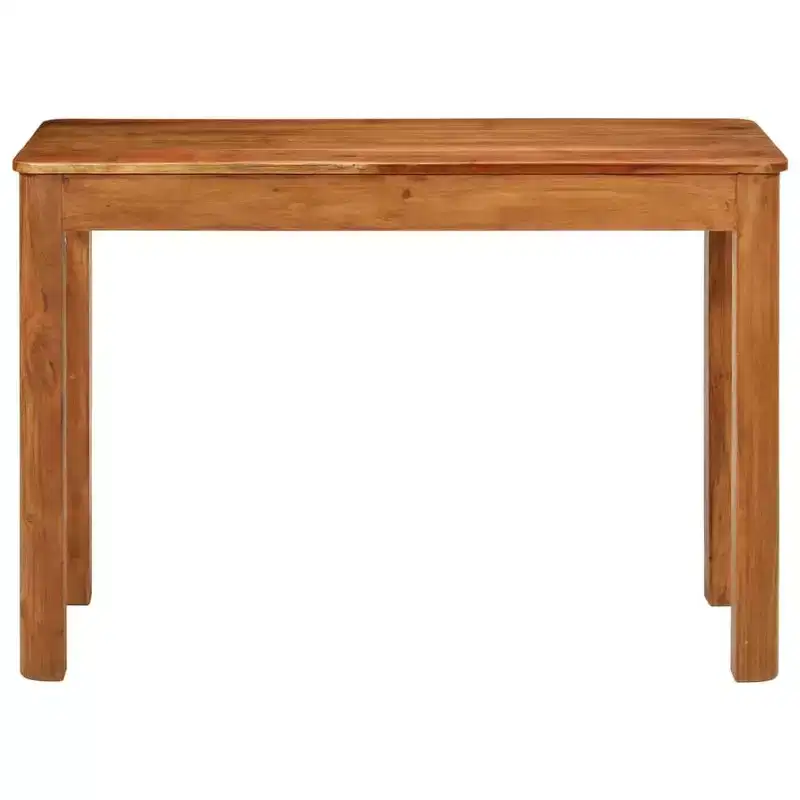 Solid Acacia Wood Dining Table - Vintage Style Rectangular Dinner Table for Living Room, Kitchen - Brown Honey Finish (43.3x21.7x29.9)