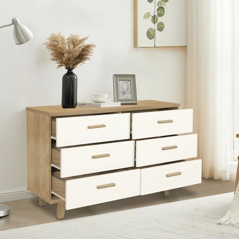 Modern Farmhouse Storage Cabinet with Drawers for Living Room,Dining Room
