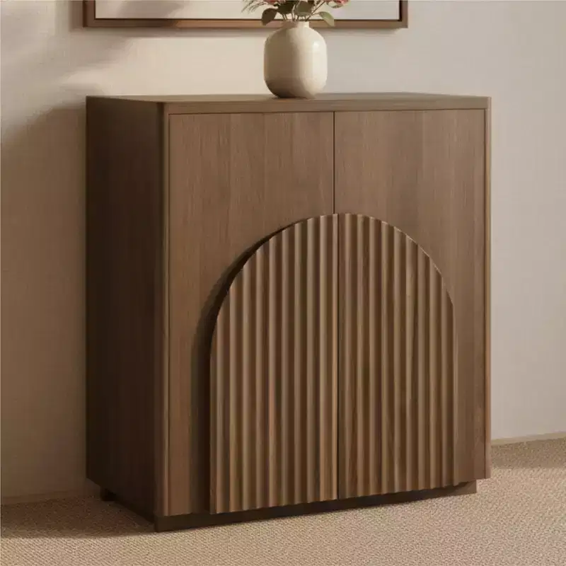 Modern Sideboard Buffet Cabinet with Wave Design
