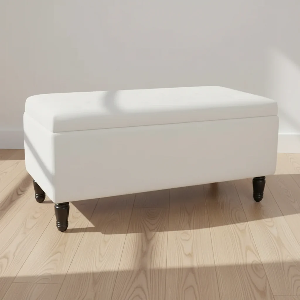 47 Tufted Velvet Storage Ottoman Bench