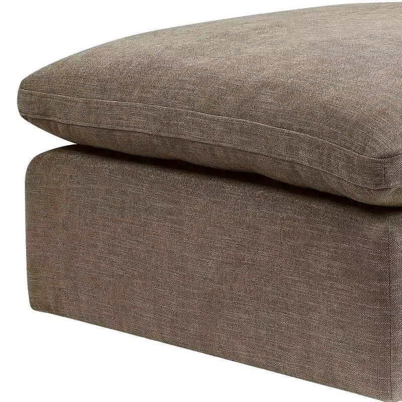 37" Naveen Ottomans and Benches Khaki Linen - Acme Furniture