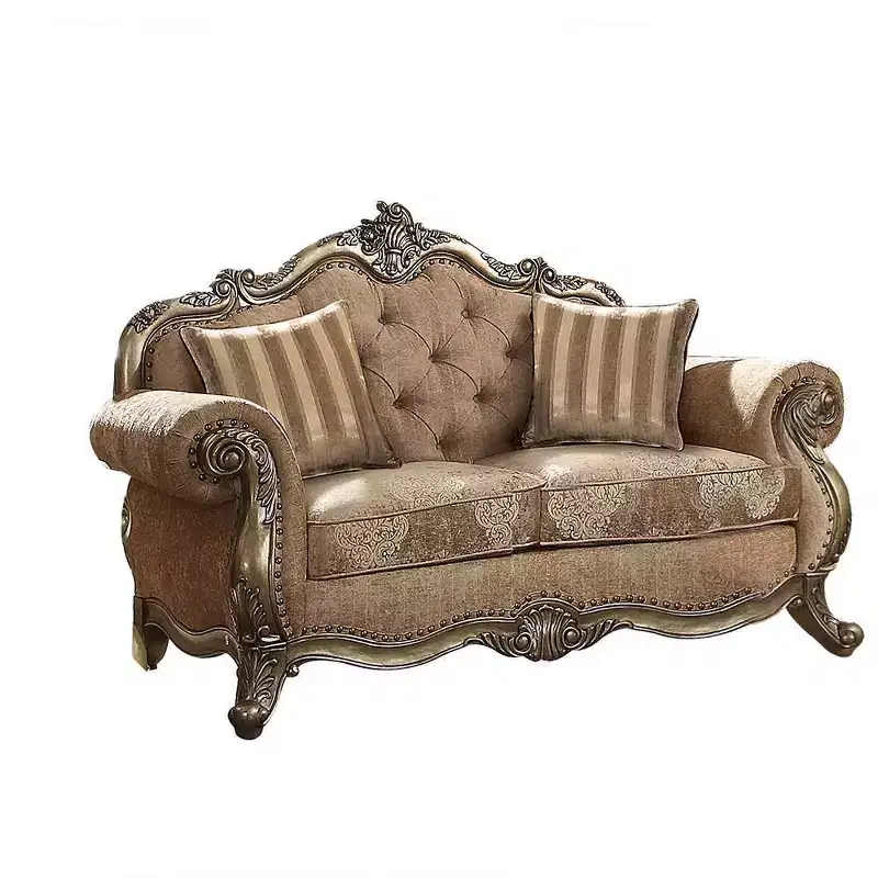 2-Seat Upholstered Loveseat with Accent Pillows