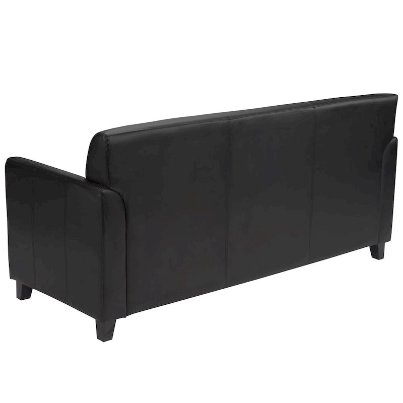 Modern Black Leather Sofa