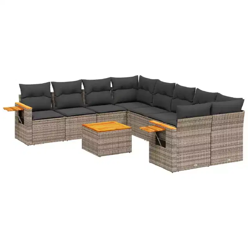 vidaXL Garden Sofa Set Gray