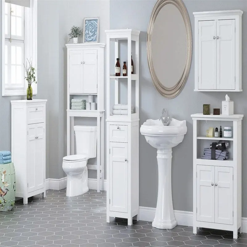 Over The Toilet Storage Cabinet - 7.87D x 27.36W x 65H
