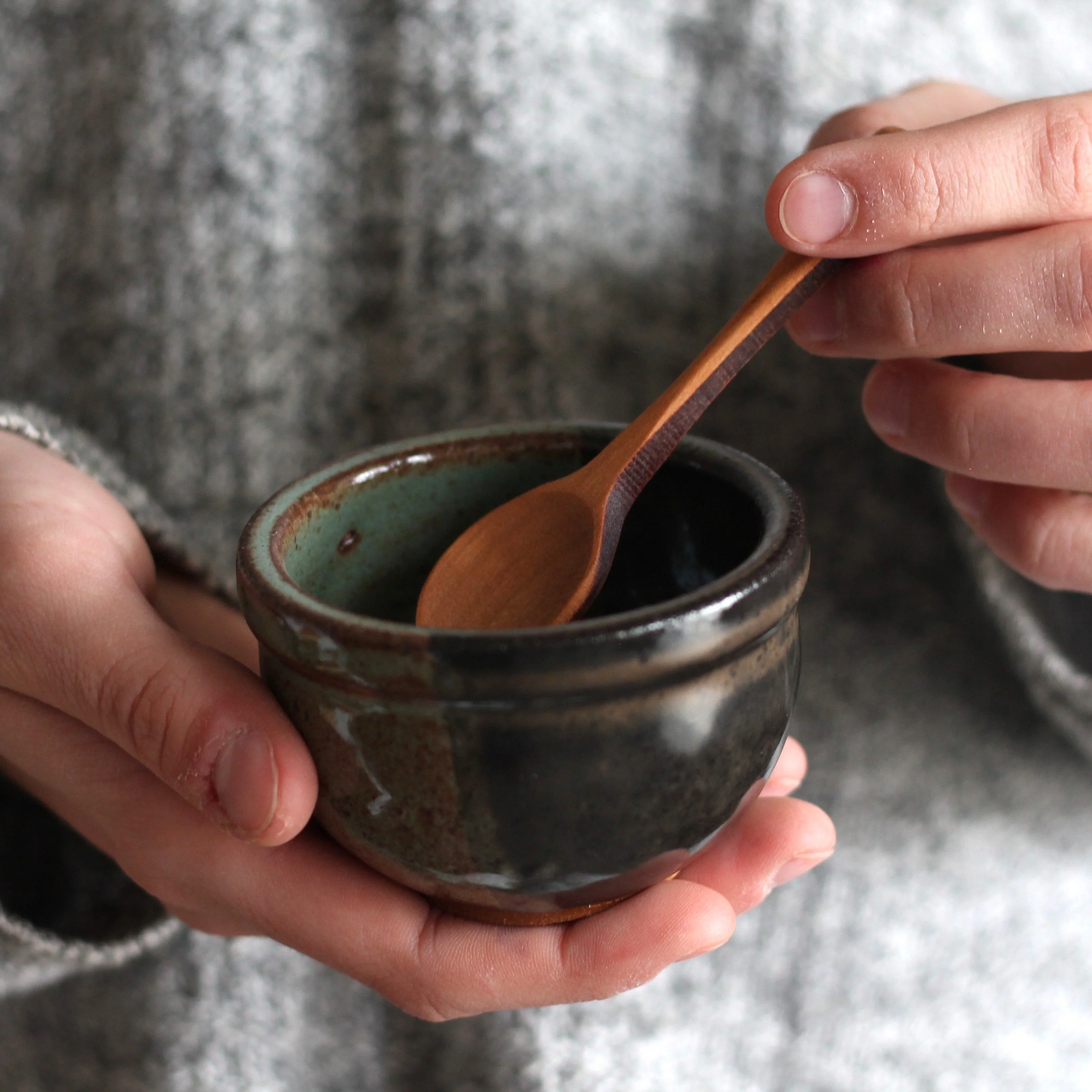 Handmade Mini Ceramic Salt Cellar