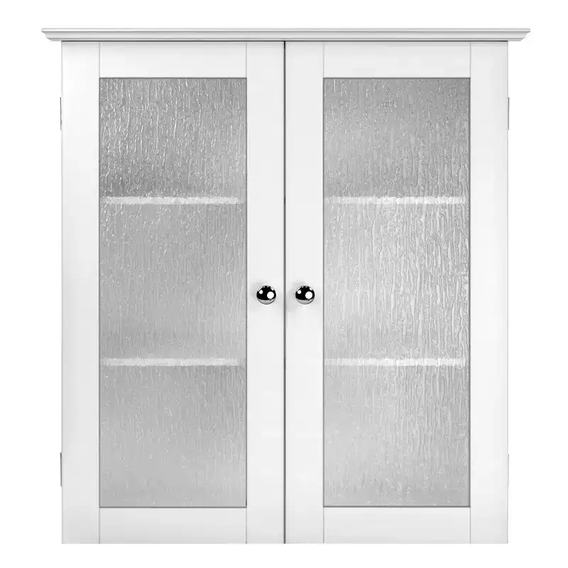 Teamson Home Connor Removable Wall Cabinet with Adjustable Shelves & 2 Glass Doors